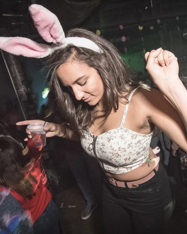 Nonsense Easter Egg Hunt! April 2019! The Basement - East Atlanta. Kimber was the DJ. Photo by Oh Snap.