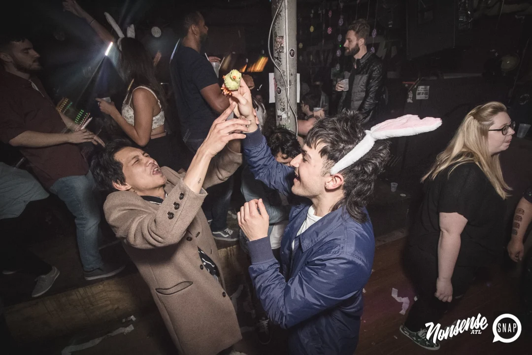 Nonsense Easter Egg Hunt! April 2019! The Basement - East Atlanta. Kimber was the DJ. Photo by Oh Snap.