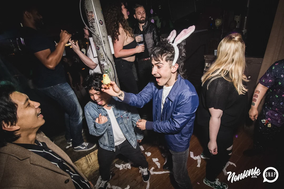 Nonsense Easter Egg Hunt! April 2019! The Basement - East Atlanta. Kimber was the DJ. Photo by Oh Snap.