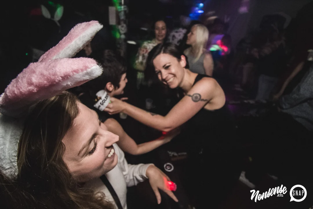 Nonsense Easter Egg Hunt! April 2019! The Basement - East Atlanta. Kimber was the DJ. Photo by Oh Snap.