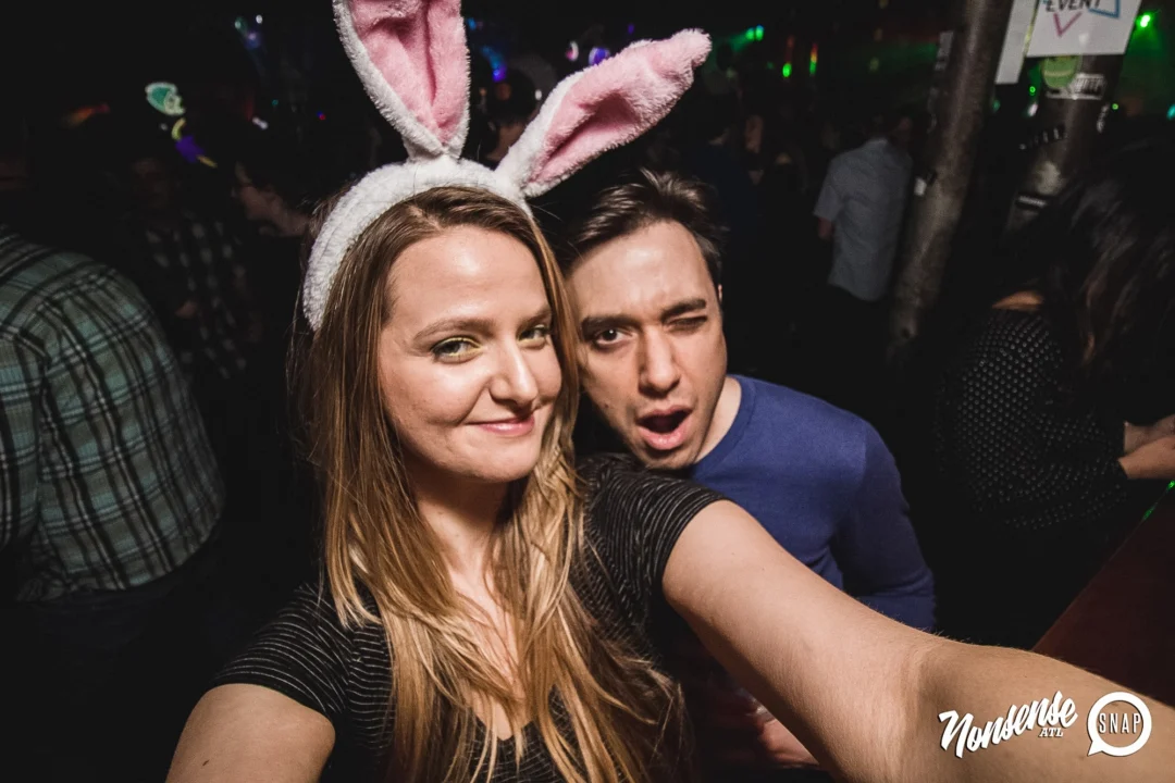 Nonsense Easter Egg Hunt! April 2019! The Basement - East Atlanta. Kimber was the DJ. Photo by Oh Snap.