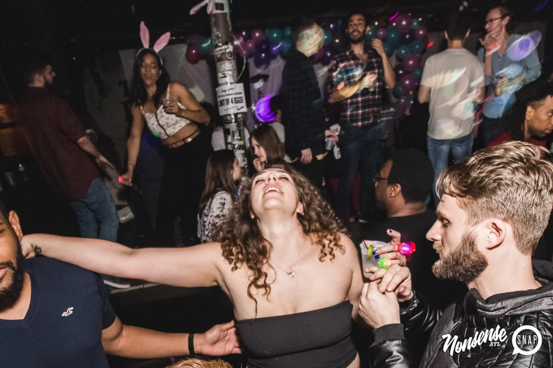 Nonsense Easter Egg Hunt! April 2019! The Basement - East Atlanta. Kimber was the DJ. Photo by Oh Snap.