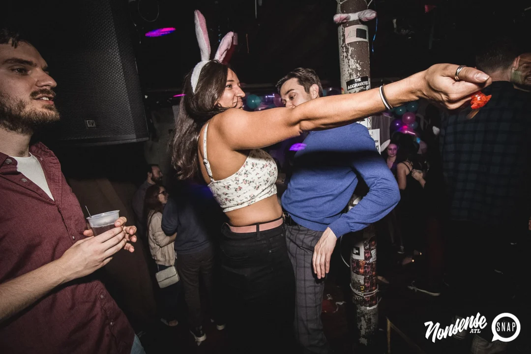 Nonsense Easter Egg Hunt! April 2019! The Basement - East Atlanta. Kimber was the DJ. Photo by Oh Snap.