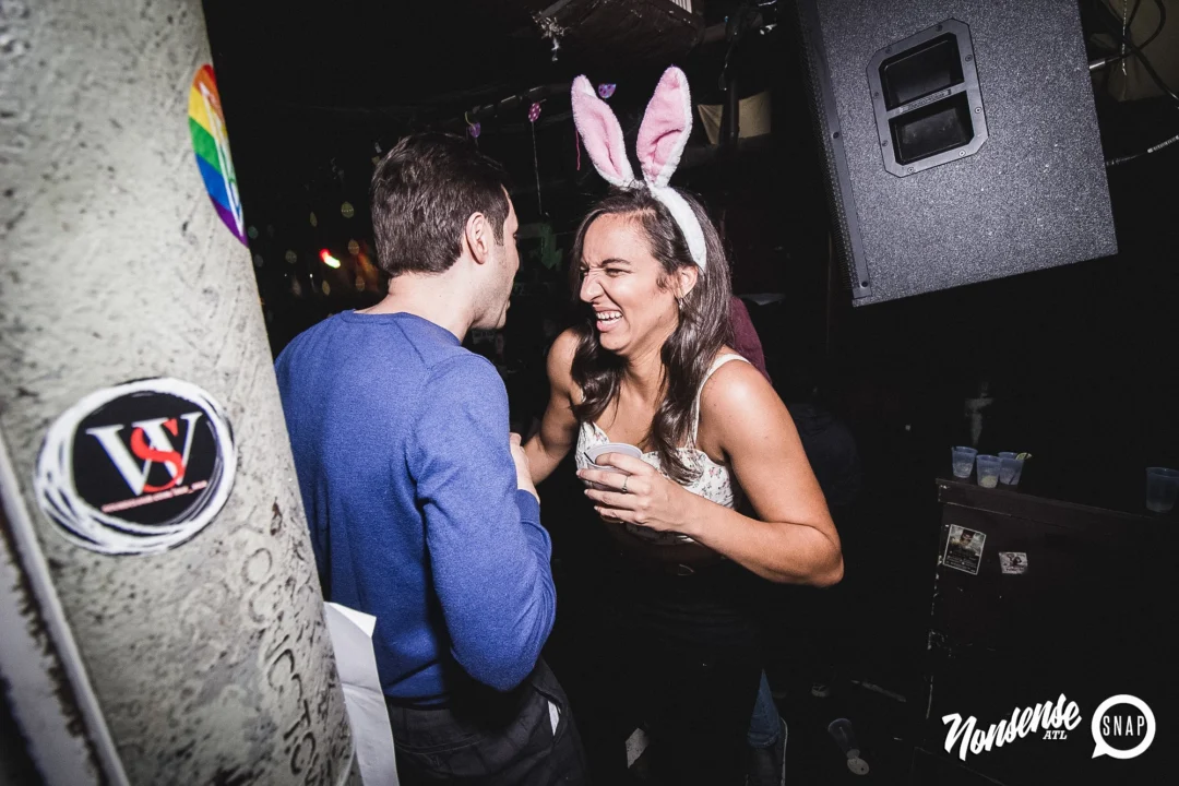 Nonsense Easter Egg Hunt! April 2019! The Basement - East Atlanta. Kimber was the DJ. Photo by Oh Snap.