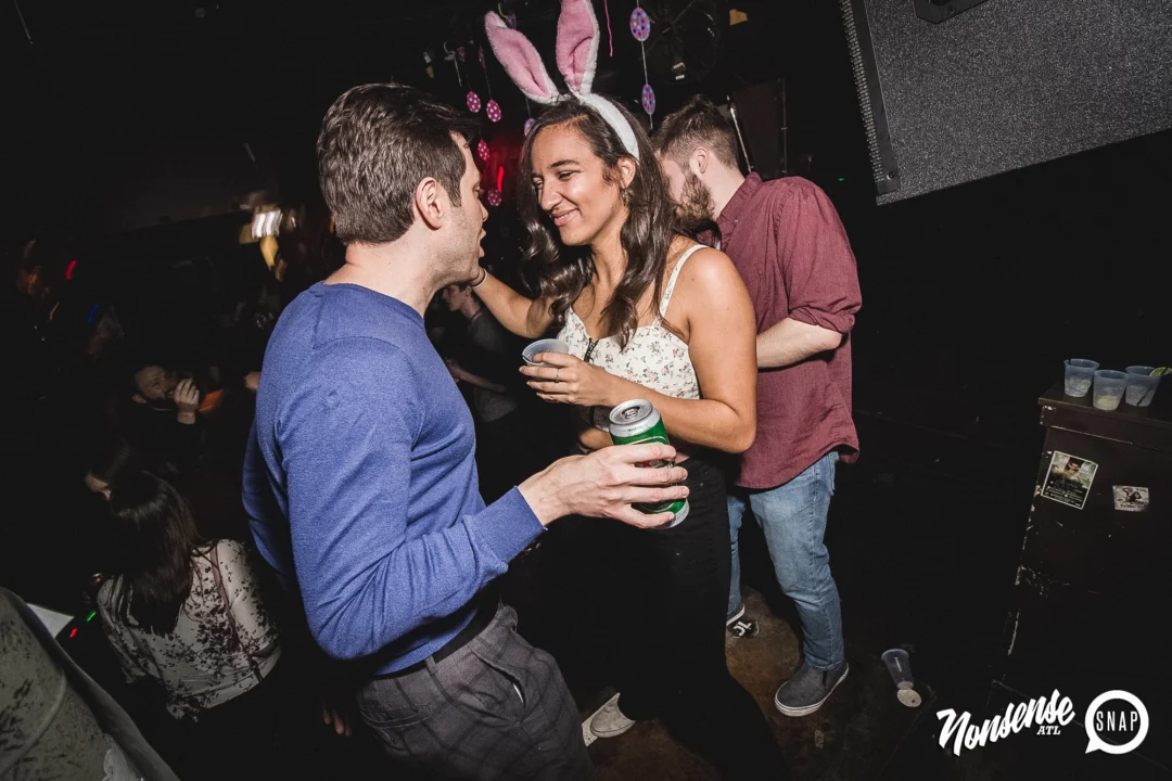 Nonsense Easter Egg Hunt! April 2019! The Basement - East Atlanta. Kimber was the DJ. Photo by Oh Snap.