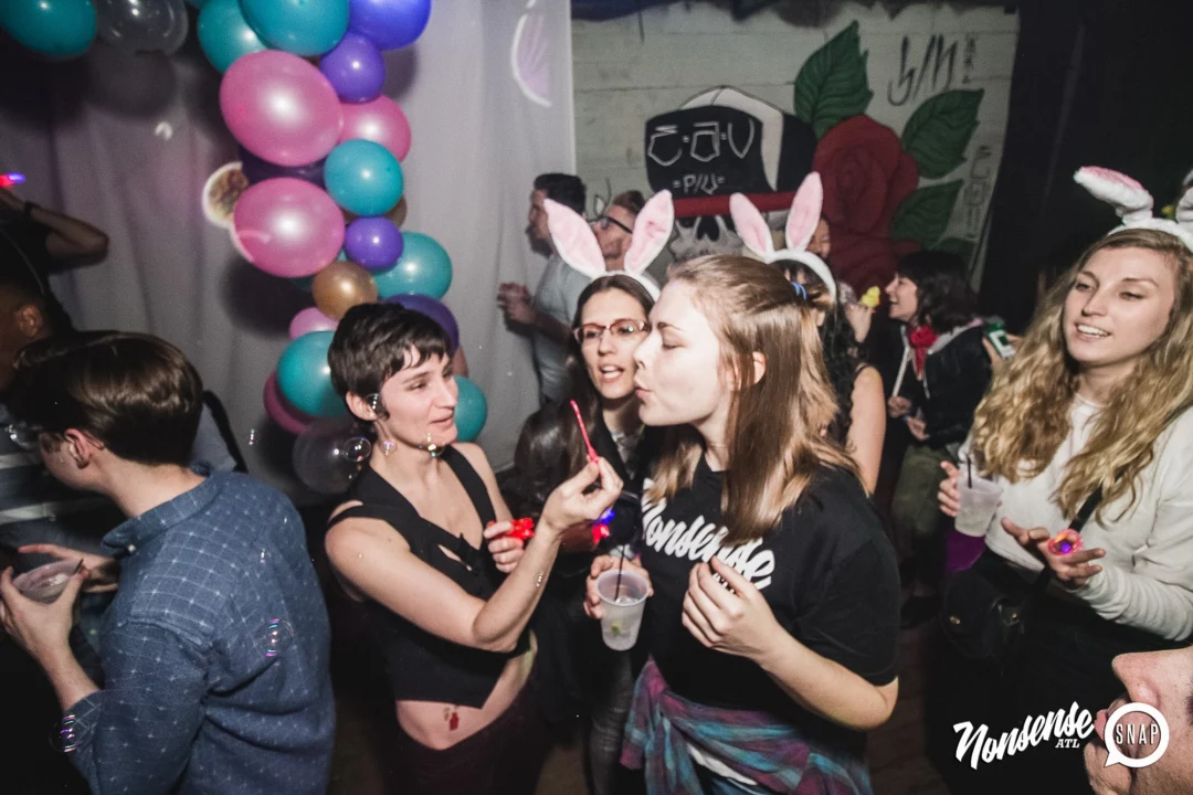 Nonsense Easter Egg Hunt! April 2019! The Basement - East Atlanta. Kimber was the DJ. Photo by Oh Snap.