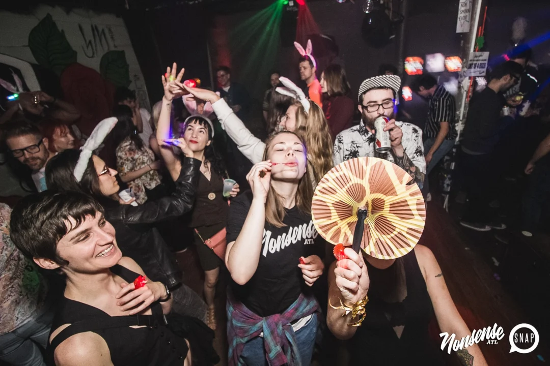 Nonsense Easter Egg Hunt! April 2019! The Basement - East Atlanta. Kimber was the DJ. Photo by Oh Snap.