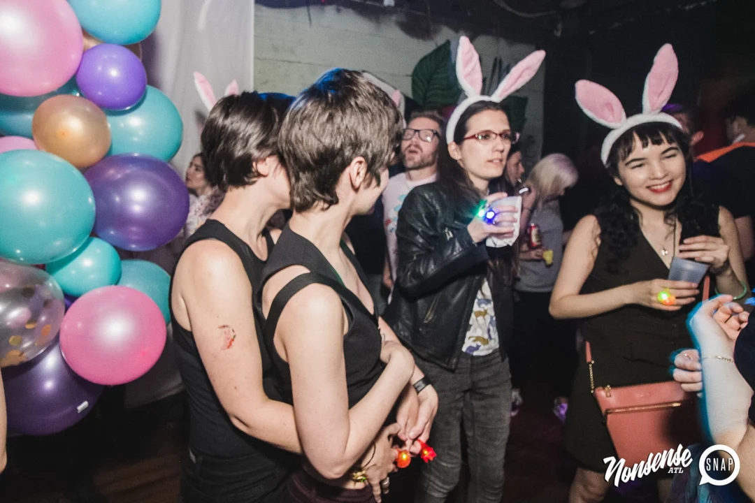 Nonsense Easter Egg Hunt! April 2019! The Basement - East Atlanta. Kimber was the DJ. Photo by Oh Snap.