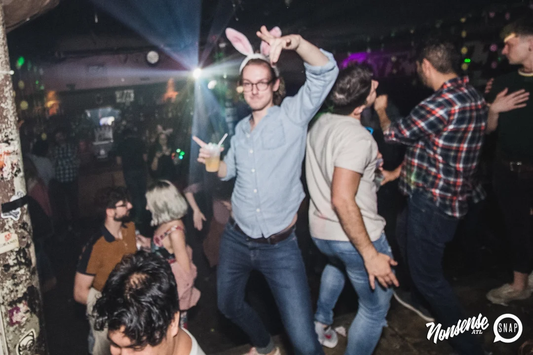 Nonsense Easter Egg Hunt! April 2019! The Basement - East Atlanta. Kimber was the DJ. Photo by Oh Snap.