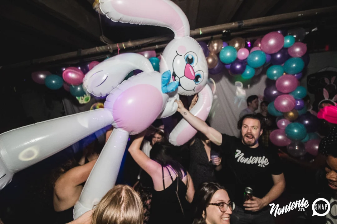 Nonsense Easter Egg Hunt! April 2019! The Basement - East Atlanta. Kimber was the DJ. Photo by Oh Snap.