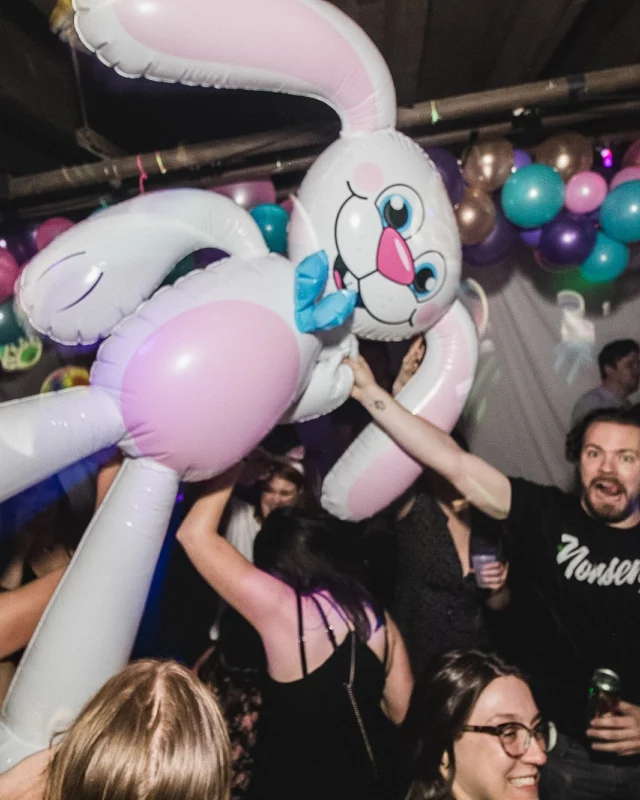Nonsense Easter Egg Hunt! April 2019! The Basement - East Atlanta. Kimber was the DJ. Photo by Oh Snap.