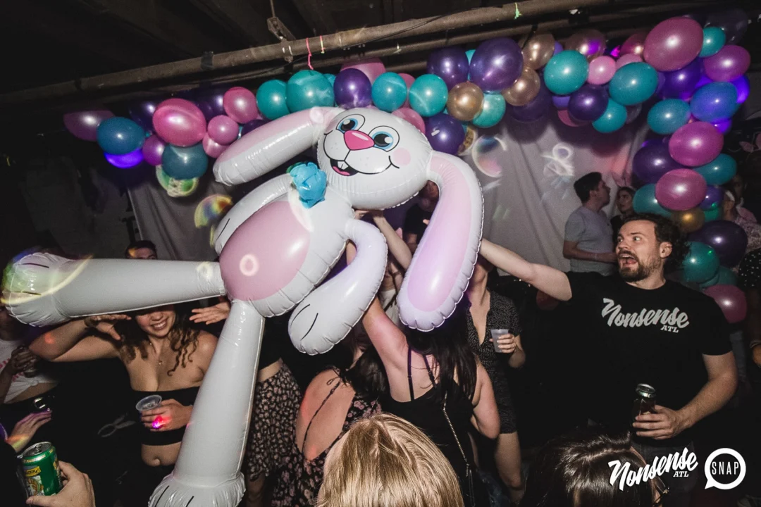Nonsense Easter Egg Hunt! April 2019! The Basement - East Atlanta. Kimber was the DJ. Photo by Oh Snap.