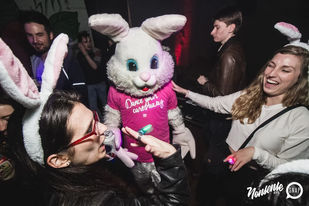 Nonsense Easter Egg Hunt! April 2019! The Basement - East Atlanta. Kimber was the DJ. Photo by Oh Snap.