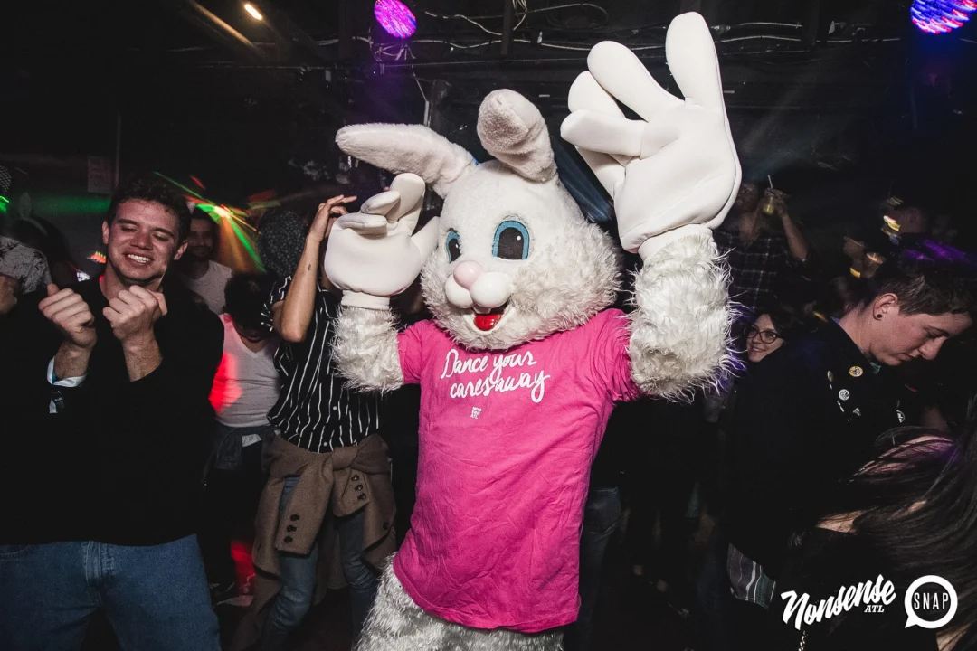 Nonsense Easter Egg Hunt! April 2019! The Basement - East Atlanta. Kimber was the DJ. Photo by Oh Snap.