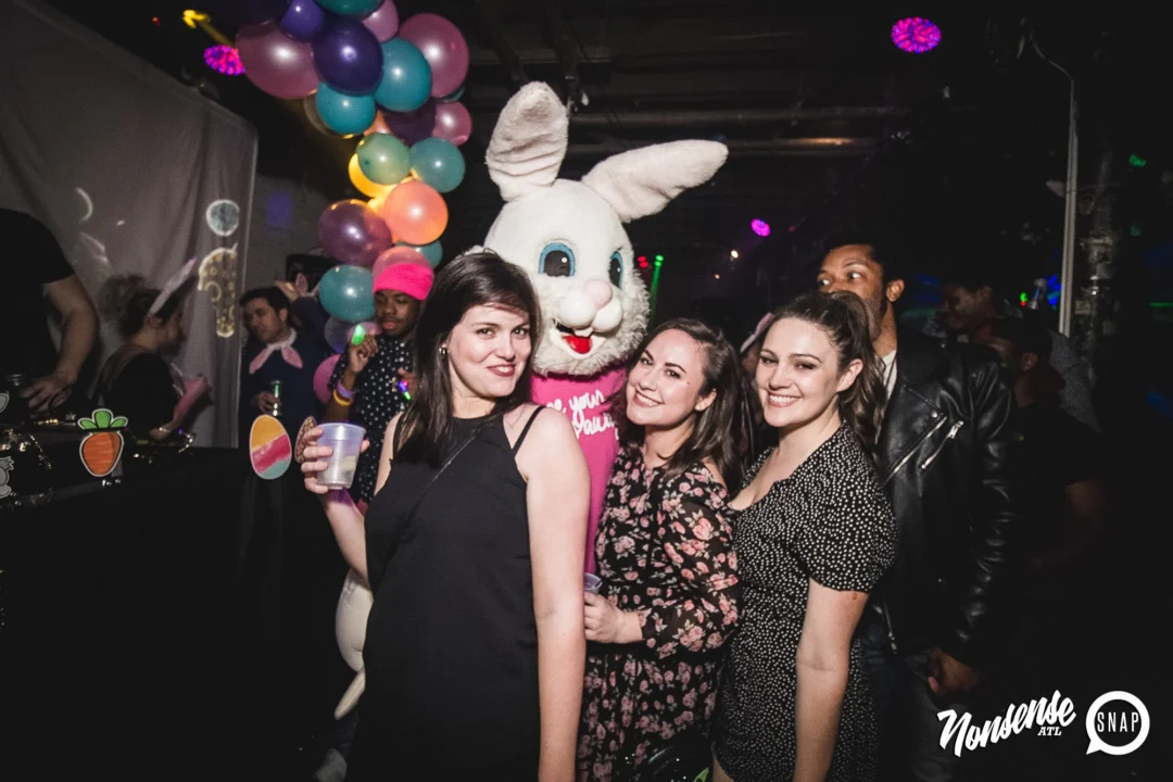 Nonsense Easter Egg Hunt! April 2019! The Basement - East Atlanta. Kimber was the DJ. Photo by Oh Snap.