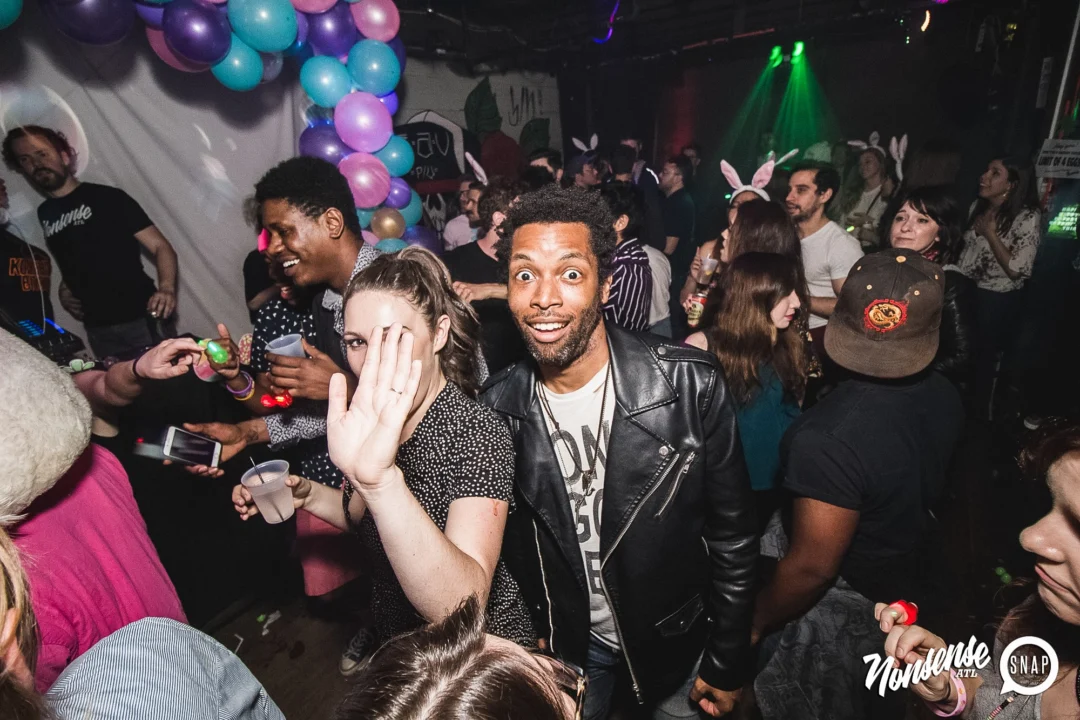 Nonsense Easter Egg Hunt! April 2019! The Basement - East Atlanta. Kimber was the DJ. Photo by Oh Snap.