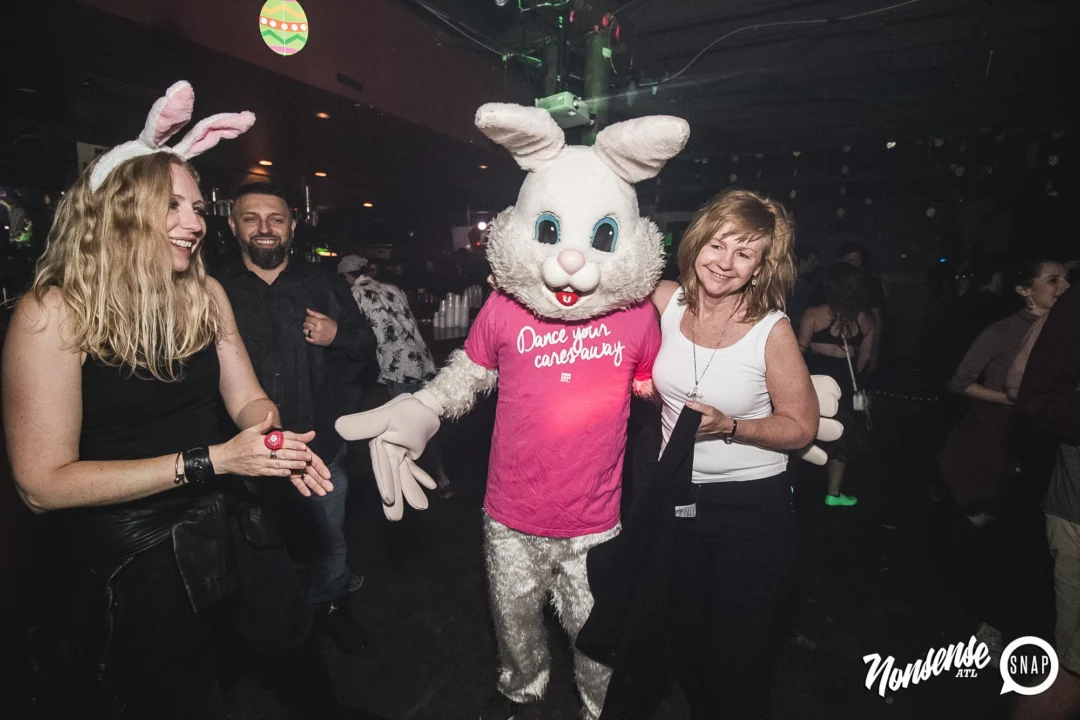 Nonsense Easter Egg Hunt! April 2019! The Basement - East Atlanta. Kimber was the DJ. Photo by Oh Snap.