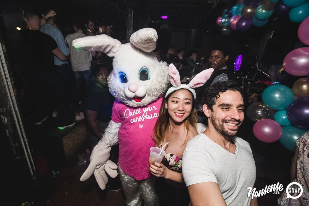 Nonsense Easter Egg Hunt! April 2019! The Basement - East Atlanta. Kimber was the DJ. Photo by Oh Snap.