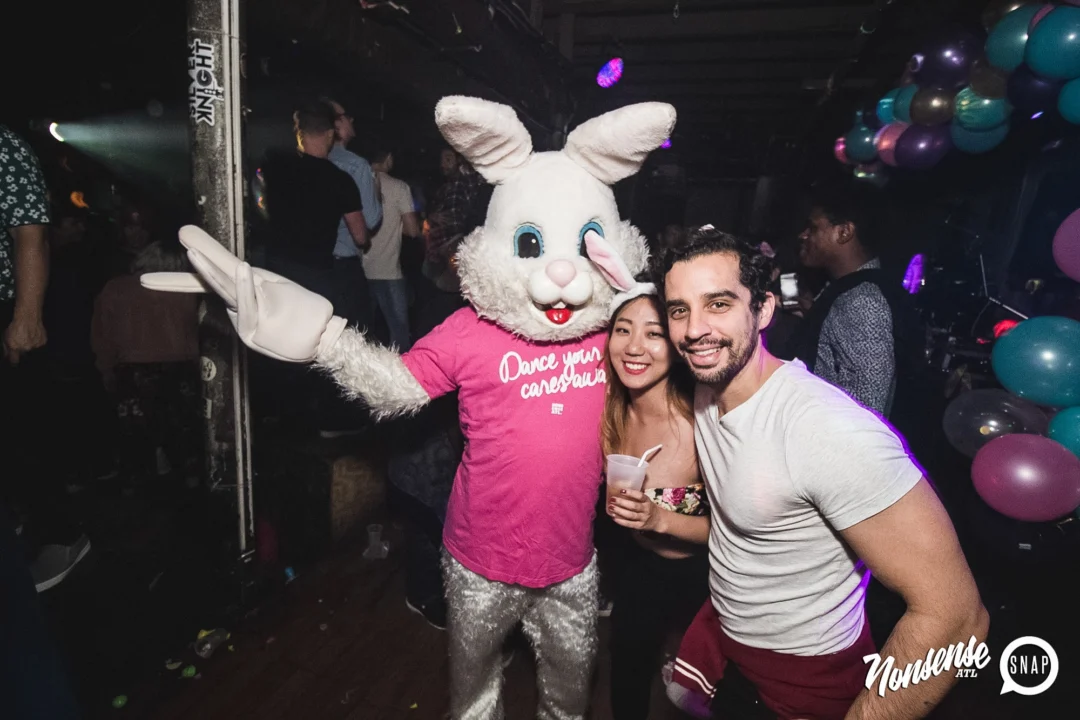 Nonsense Easter Egg Hunt! April 2019! The Basement - East Atlanta. Kimber was the DJ. Photo by Oh Snap.