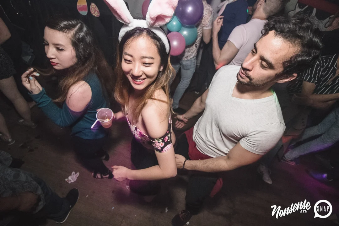 Nonsense Easter Egg Hunt! April 2019! The Basement - East Atlanta. Kimber was the DJ. Photo by Oh Snap.