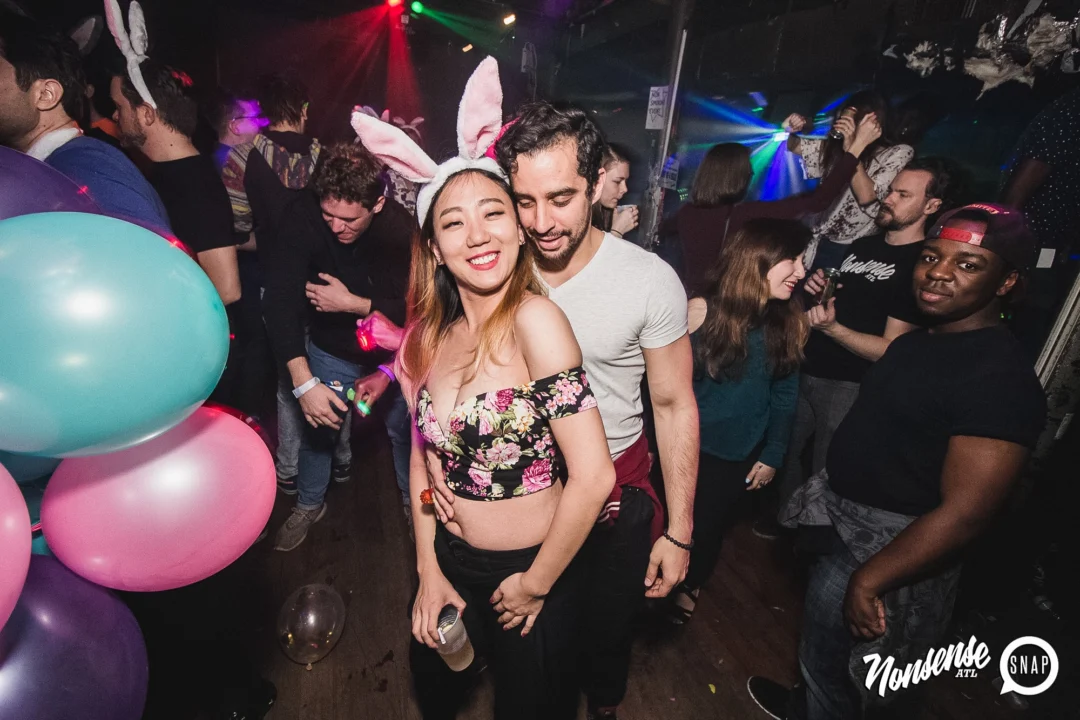 Nonsense Easter Egg Hunt! April 2019! The Basement - East Atlanta. Kimber was the DJ. Photo by Oh Snap.
