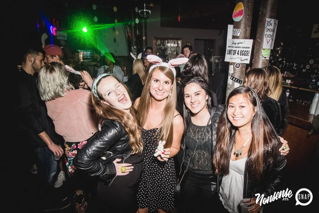 Nonsense Easter Egg Hunt! April 2019! The Basement - East Atlanta. Kimber was the DJ. Photo by Oh Snap.