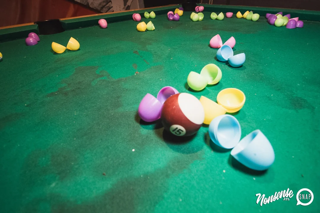 Nonsense Easter Egg Hunt! April 2019! The Basement - East Atlanta. Kimber was the DJ. Photo by Oh Snap.