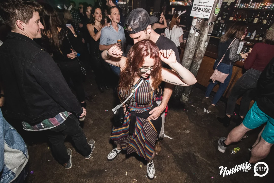 Nonsense Easter Egg Hunt! April 2019! The Basement - East Atlanta. Kimber was the DJ. Photo by Oh Snap.