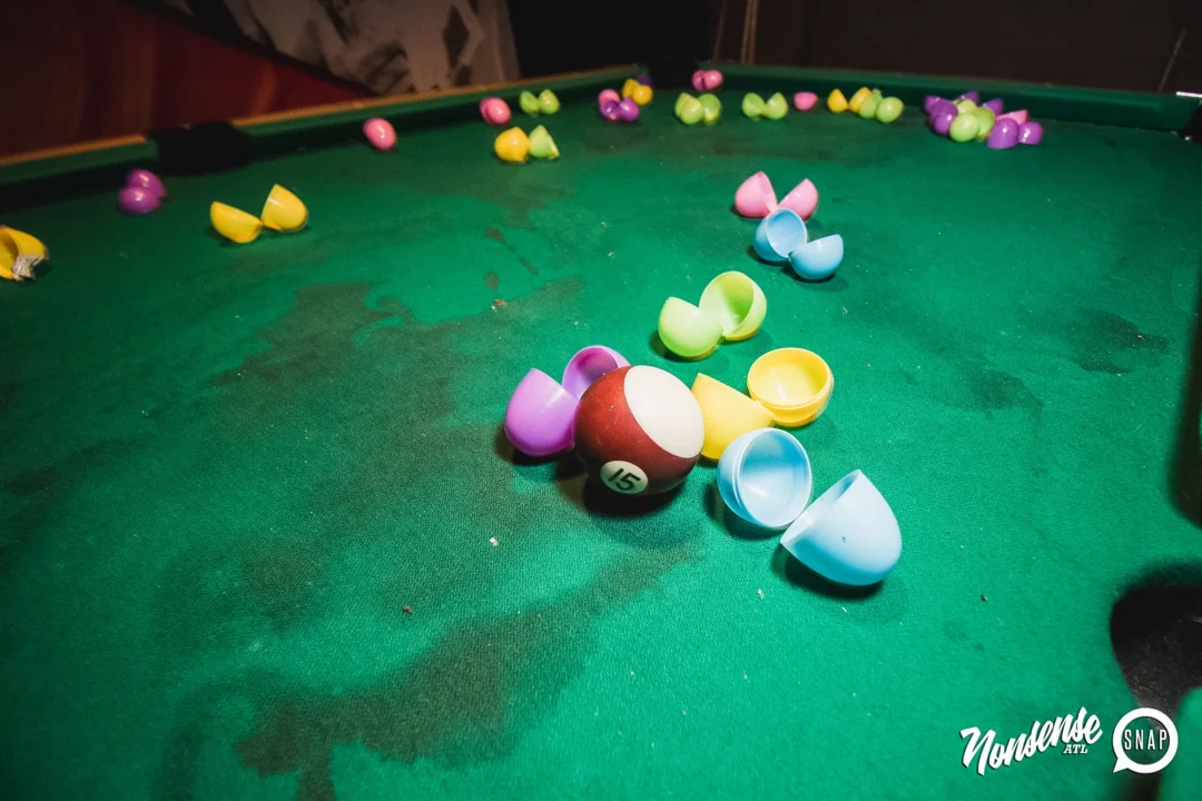 Nonsense Easter Egg Hunt! April 2019! The Basement - East Atlanta. Kimber was the DJ. Photo by Oh Snap.