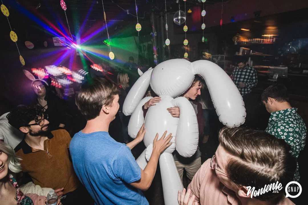 Nonsense Easter Egg Hunt! April 2019! The Basement - East Atlanta. Kimber was the DJ. Photo by Oh Snap.