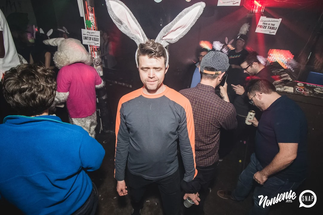 Nonsense Easter Egg Hunt! April 2019! The Basement - East Atlanta. Kimber was the DJ. Photo by Oh Snap.