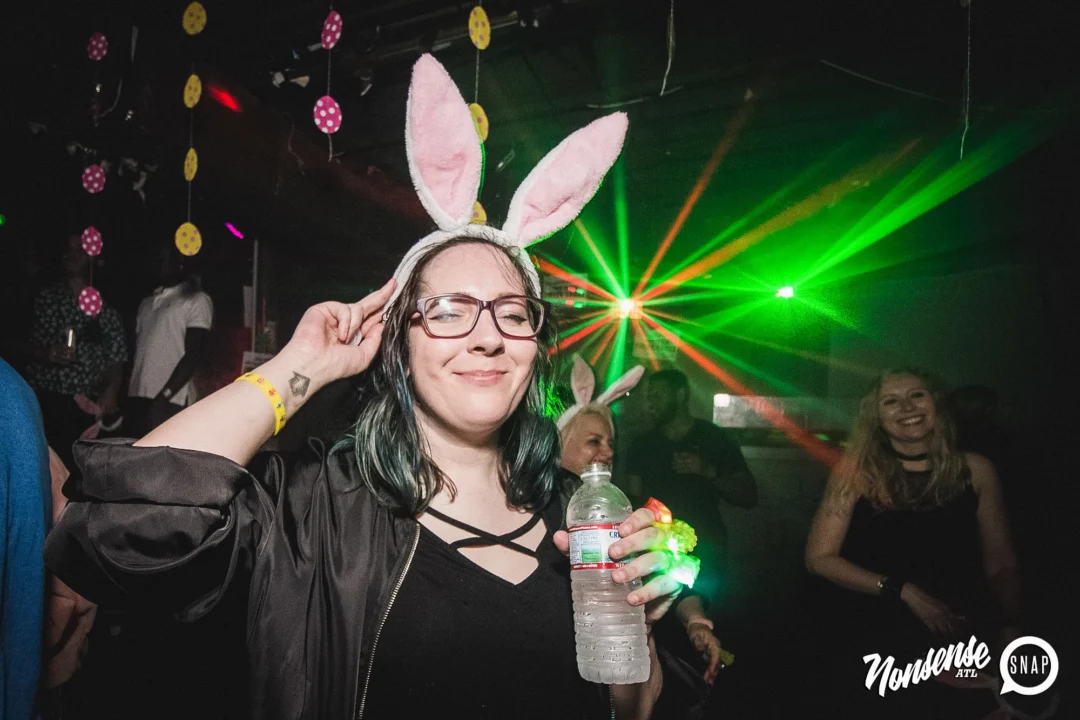 Nonsense Easter Egg Hunt! April 2019! The Basement - East Atlanta. Kimber was the DJ. Photo by Oh Snap.