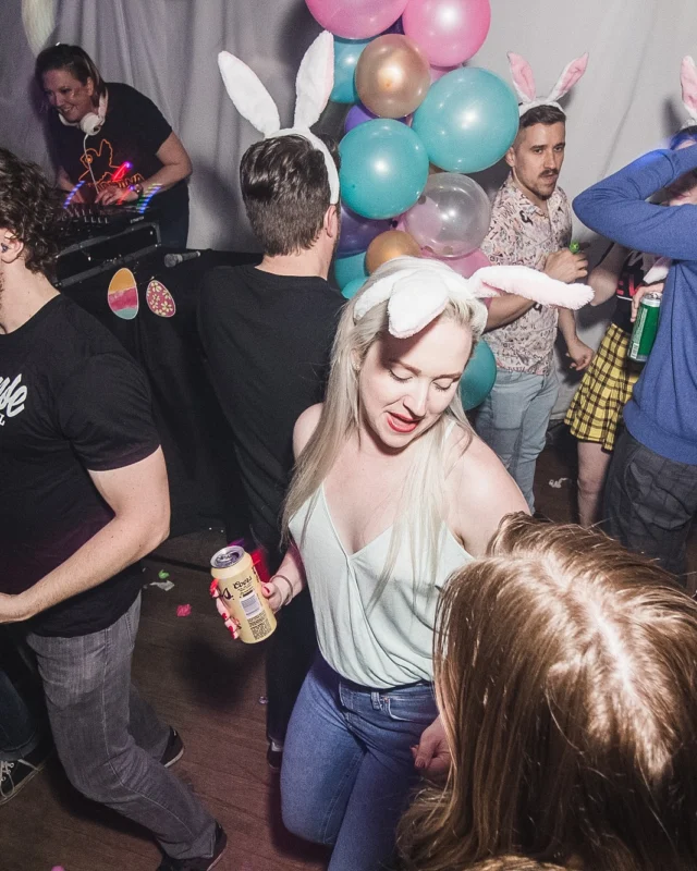 Nonsense Easter Egg Hunt! April 2019! The Basement - East Atlanta. Kimber was the DJ. Photo by Oh Snap.