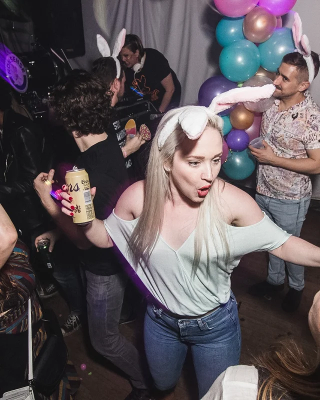 Nonsense Easter Egg Hunt! April 2019! The Basement - East Atlanta. Kimber was the DJ. Photo by Oh Snap.