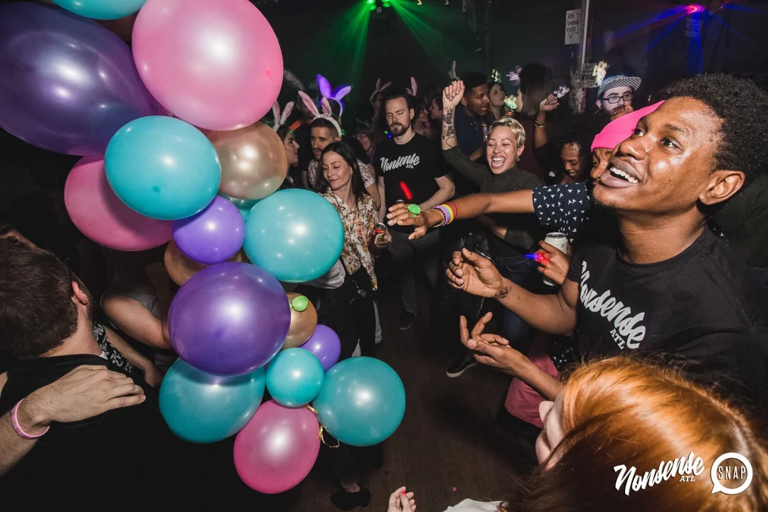 Nonsense Easter Egg Hunt! April 2019! The Basement - East Atlanta. Kimber was the DJ. Photo by Oh Snap.