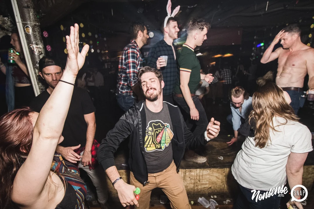 Nonsense Easter Egg Hunt! April 2019! The Basement - East Atlanta. Kimber was the DJ. Photo by Oh Snap.
