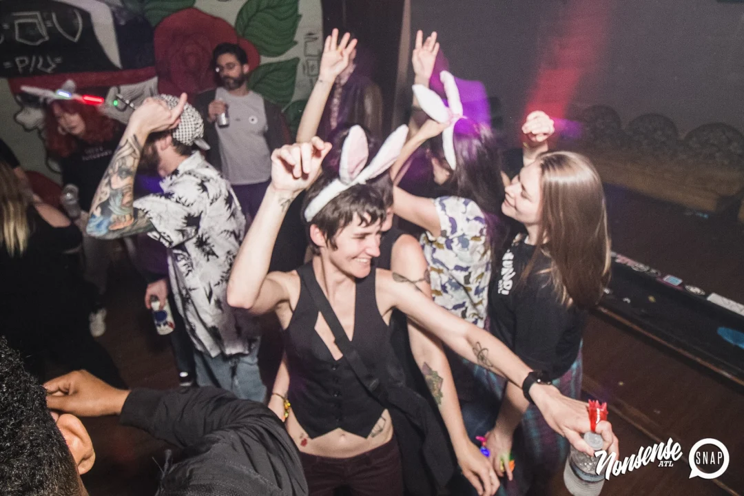 Nonsense Easter Egg Hunt! April 2019! The Basement - East Atlanta. Kimber was the DJ. Photo by Oh Snap.