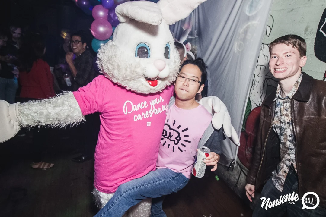 Nonsense Easter Egg Hunt! April 2019! The Basement - East Atlanta. Kimber was the DJ. Photo by Oh Snap.