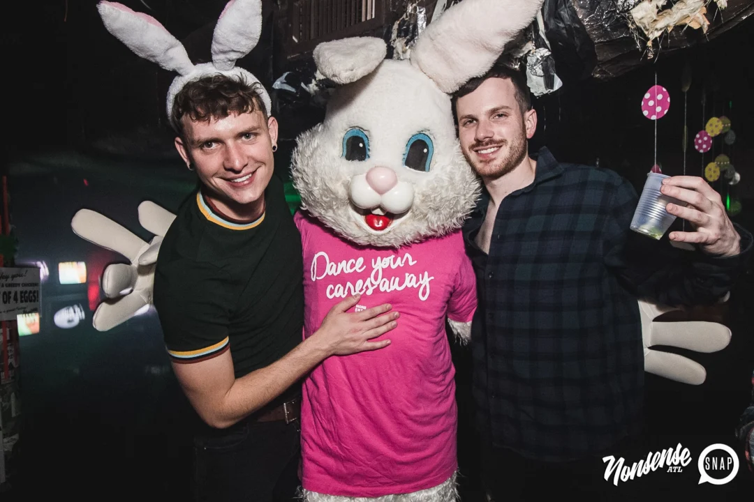 Nonsense Easter Egg Hunt! April 2019! The Basement - East Atlanta. Kimber was the DJ. Photo by Oh Snap.