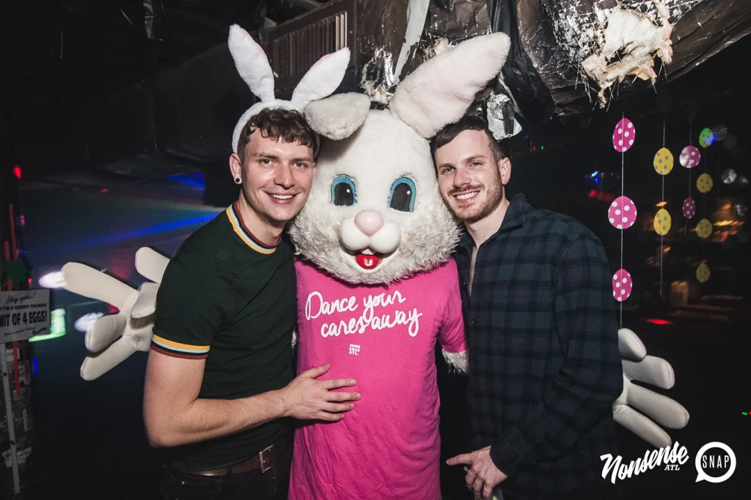 Nonsense Easter Egg Hunt! April 2019! The Basement - East Atlanta. Kimber was the DJ. Photo by Oh Snap.