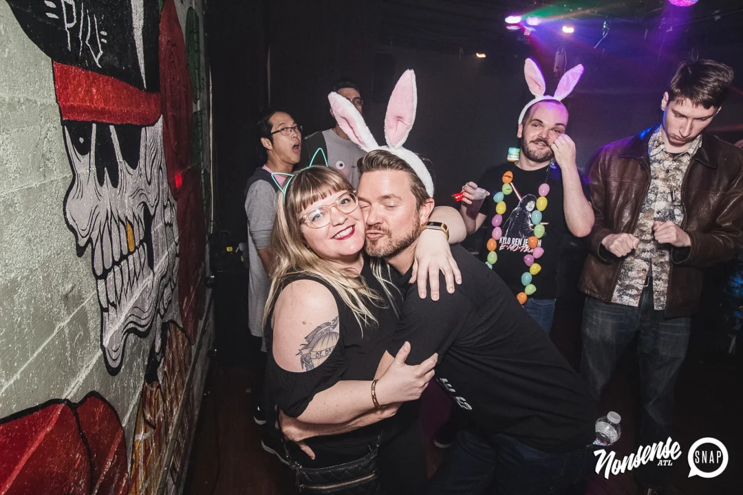 Nonsense Easter Egg Hunt! April 2019! The Basement - East Atlanta. Kimber was the DJ. Photo by Oh Snap.