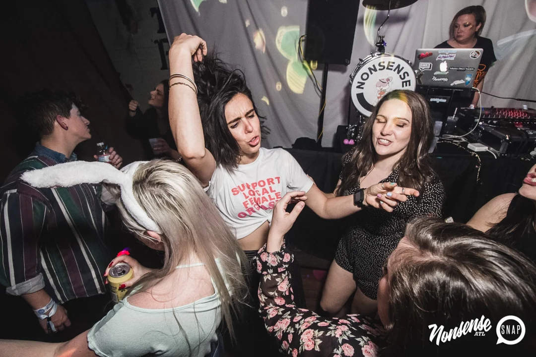 Nonsense Easter Egg Hunt! April 2019! The Basement - East Atlanta. Kimber was the DJ. Photo by Oh Snap.