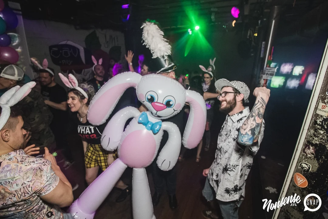 Nonsense Easter Egg Hunt! April 2019! The Basement - East Atlanta. Kimber was the DJ. Photo by Oh Snap.