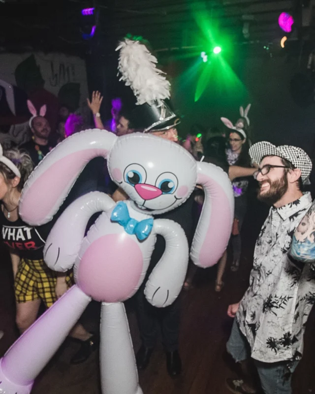 Nonsense Easter Egg Hunt! April 2019! The Basement - East Atlanta. Kimber was the DJ. Photo by Oh Snap.