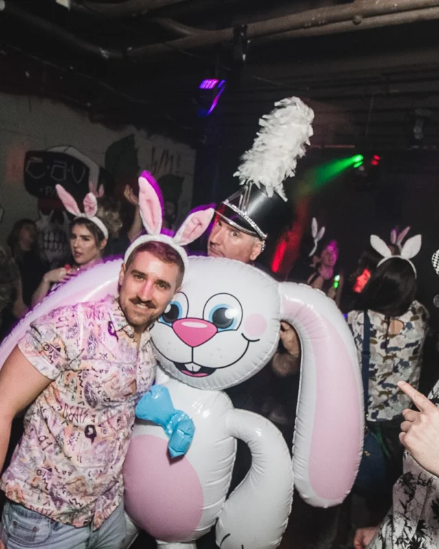Nonsense Easter Egg Hunt! April 2019! The Basement - East Atlanta. Kimber was the DJ. Photo by Oh Snap.