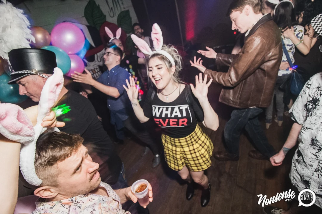 Nonsense Easter Egg Hunt! April 2019! The Basement - East Atlanta. Kimber was the DJ. Photo by Oh Snap.