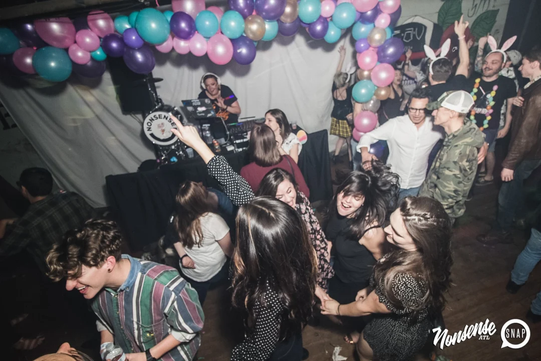 Nonsense Easter Egg Hunt! April 2019! The Basement - East Atlanta. Kimber was the DJ. Photo by Oh Snap.