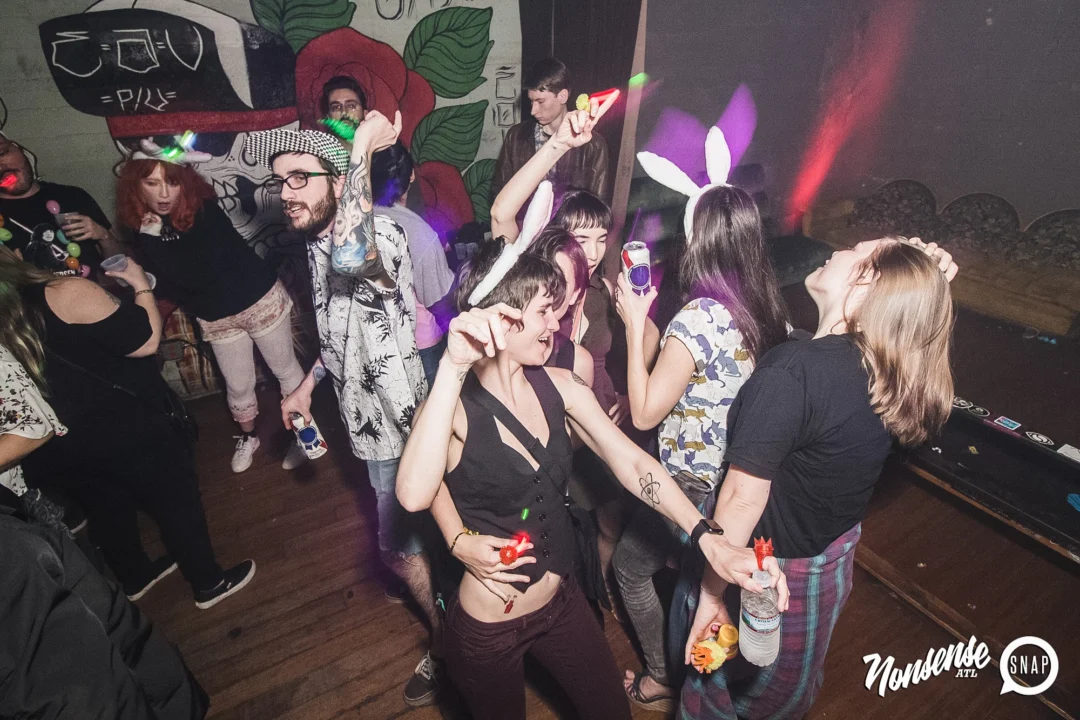 Nonsense Easter Egg Hunt! April 2019! The Basement - East Atlanta. Kimber was the DJ. Photo by Oh Snap.
