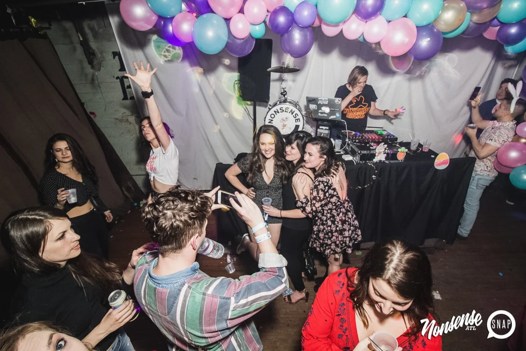 Nonsense Easter Egg Hunt! April 2019! The Basement - East Atlanta. Kimber was the DJ. Photo by Oh Snap.