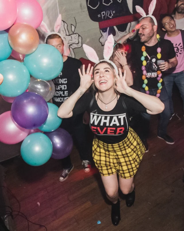 Nonsense Easter Egg Hunt! April 2019! The Basement - East Atlanta. Kimber was the DJ. Photo by Oh Snap.